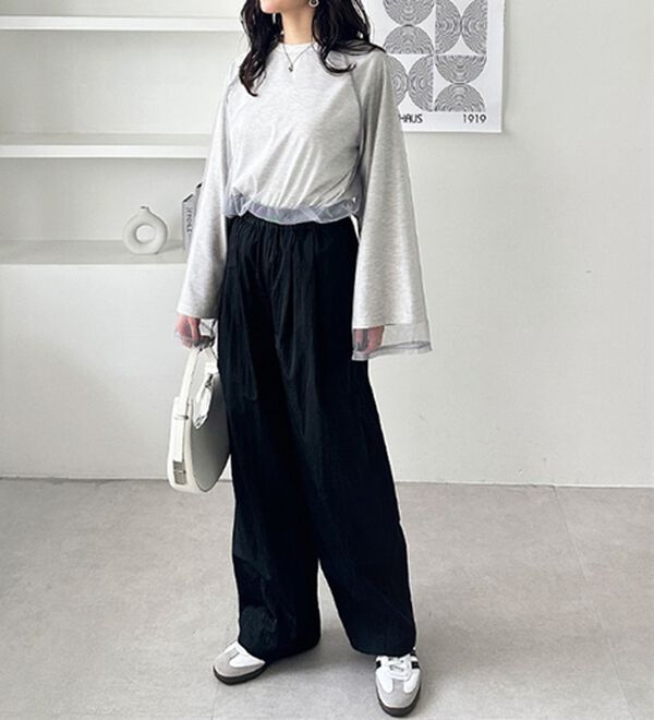 GeeRA（ジーラ）の「チュールレイヤードロンＴ（Tシャツ）」｜詳細画像