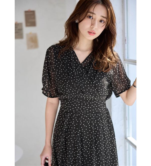 alotta（アロッタ）の「【接触冷感】インナー付カシュクールワンピース（その他ワンピース）」｜詳細画像