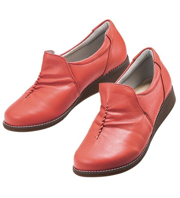 ルフラン（ルフラン）の「外反母趾対応 メディフィット５Ｅギャザーウォーキング（スリッポン）」｜ブライトオレンジ