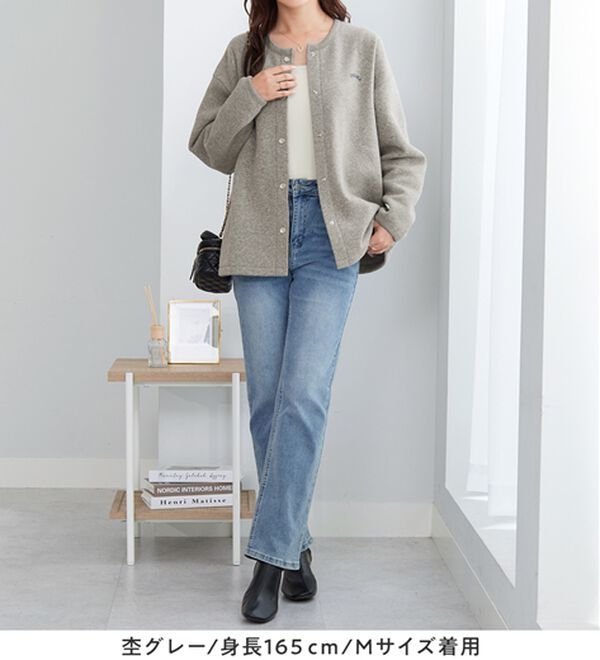 alotta（アロッタ）の「あったか裏起毛ドットボタンカーデ（その他カーディガン）」｜詳細画像