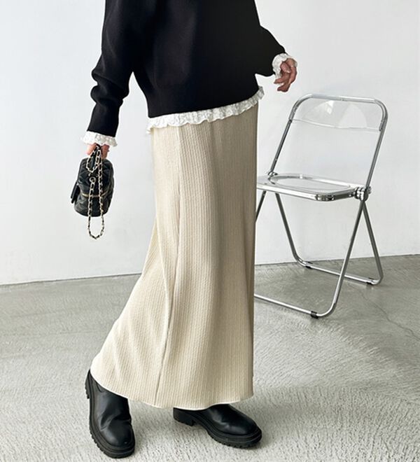 GeeRA（ジーラ）の「セルフカット美脚魅せタイトスカート（ロングスカート）」｜詳細画像