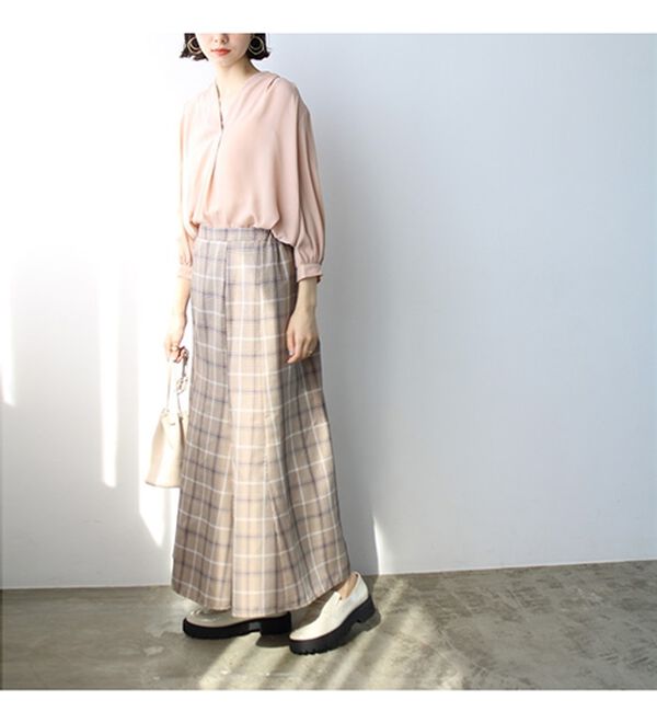 GeeRA（ジーラ）の「シルエットきれい！上品7分袖デザインブラウス（ブラウス）」｜詳細画像