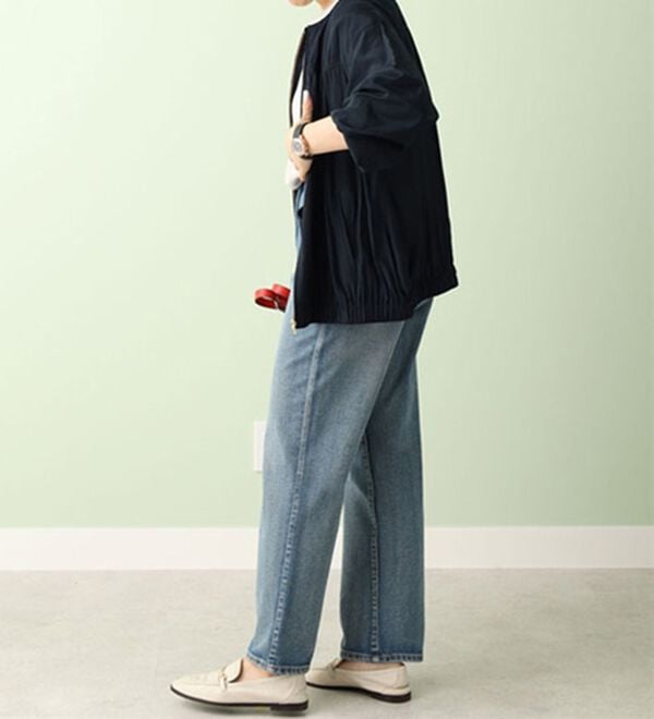 BELLUNA（ベルーナ）の「サテン素材ギャザー使いジャケット（ブルゾン）」｜詳細画像