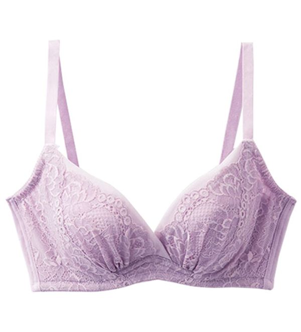 LAVIENNE（ラヴィエンヌ）の「やわらか着け心地の育乳ブラ・ショーツ（別売）（ブラジャー）」｜ラベンダー