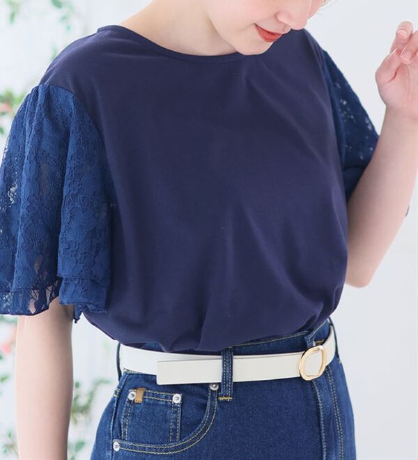 A HAPPY MARILYN（アハッピーマリリン）の「袖２段レース カットソープルオーバー（カットソー）」｜詳細画像