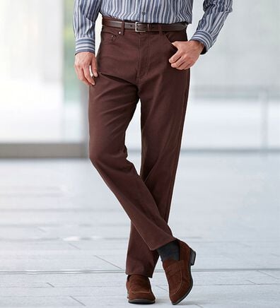 「＜コムルヴァン・オム＞すっきりストレッチ配色チノパンツ（メンズフルレングスパンツ）」