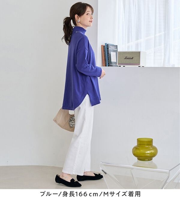 Viola e Viola（ヴィオラ エ ヴィオラ）の「ゆったり着られるハイネックニットチュニック（チュニック）」｜詳細画像