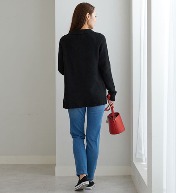 BELLUNA（ベルーナ）の「ふんわり衿付ニットカーディガン（ニットカーディガン）」｜詳細画像