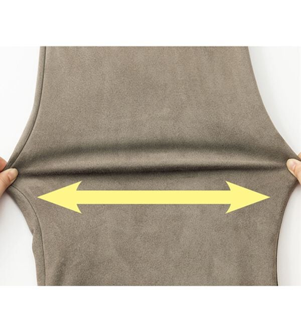 ルフラン（ルフラン）の「リブ切替スエード調スーツ＜イレッサ＞（セットアップ）」｜詳細画像