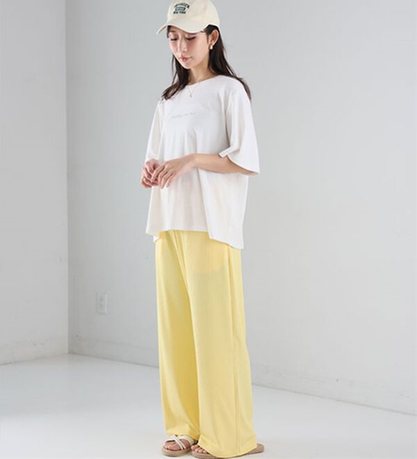 A HAPPY MARILYN（アハッピーマリリン）の「【Ｌ～８Ｌ】丈が選べる！さらトロリブイージーパンツ（ワイドパンツ・ガウチョ）」｜詳細画像