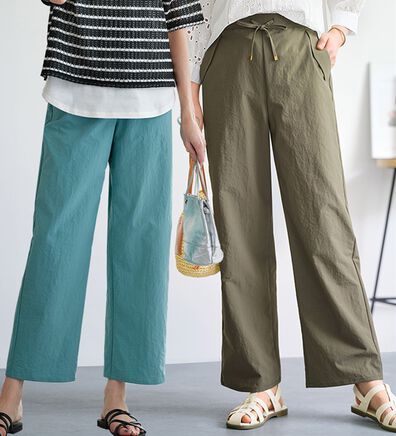 BELLUNA（ベルーナ）の「サラもちライト！快適ドロストワイドパンツ（ワイドパンツ・ガウチョ）」
