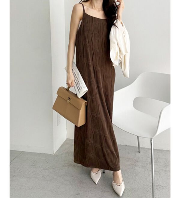 GeeRA（ジーラ）の「ウェーブジャガードキャミワンピース（その他ワンピース）」｜詳細画像