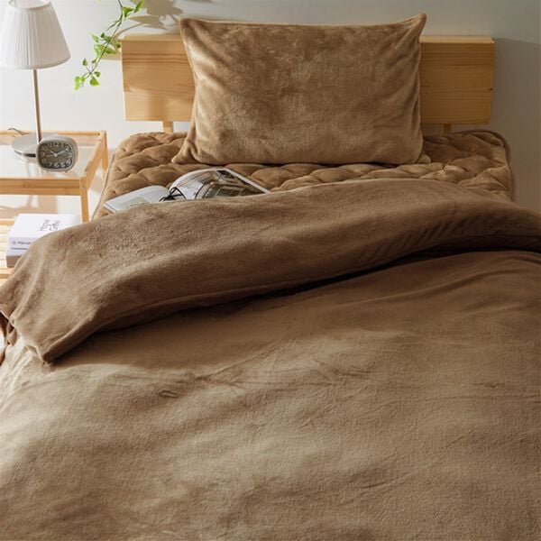 iellio（イエリオ）の「毛布にもなる両面フランネル掛布団カバー＜あったか・肌ざわり＞（掛布団カバー）」｜ブラウン