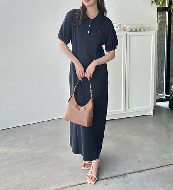 GeeRA（ジーラ）の「【Ｕ．Ｓ．ＰＯＬＯＡＳＳＮ】ポロ衿ワンピ―ス（その他ワンピース）」｜詳細画像