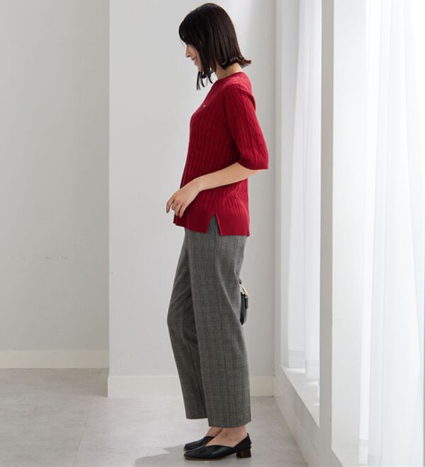 BELLUNA（ベルーナ）の「軽やか綿混！ケーブルニットプルオーバー（ニット・セーター）」｜詳細画像