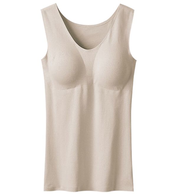 LAVIENNE（ラヴィエンヌ）の「綿混のＳｕ－ｐｉｔａ（スーピタ）カップ付インナー（ブラトップ・カップ付きインナー）」｜ベージュ