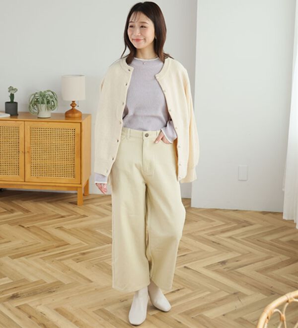 A HAPPY MARILYN（アハッピーマリリン）の「【ＬＬ～６Ｌ】＜新色追加＞Ｔシャツ感覚で着れるカメレオン級の着回しが叶うリブニット（ニット・セーター）」｜詳細画像