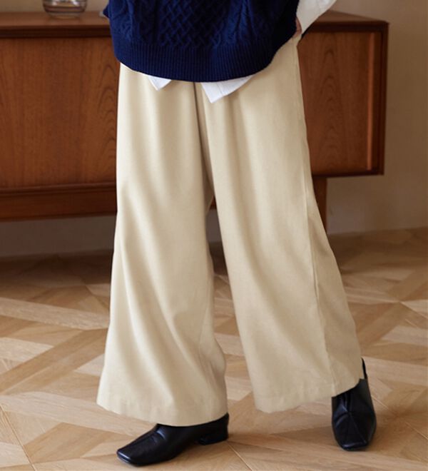 Viola e Viola（ヴィオラ エ ヴィオラ）の「あったか裏地コーデュロイパンツ（ワイドパンツ・ガウチョ）」｜詳細画像