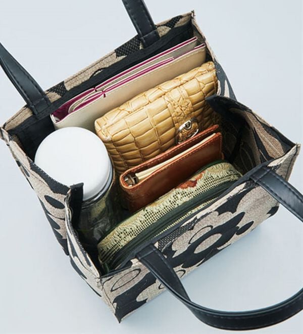 「尾州織　ジャカード手提げバッグ（ハンドバッグ）」｜詳細画像