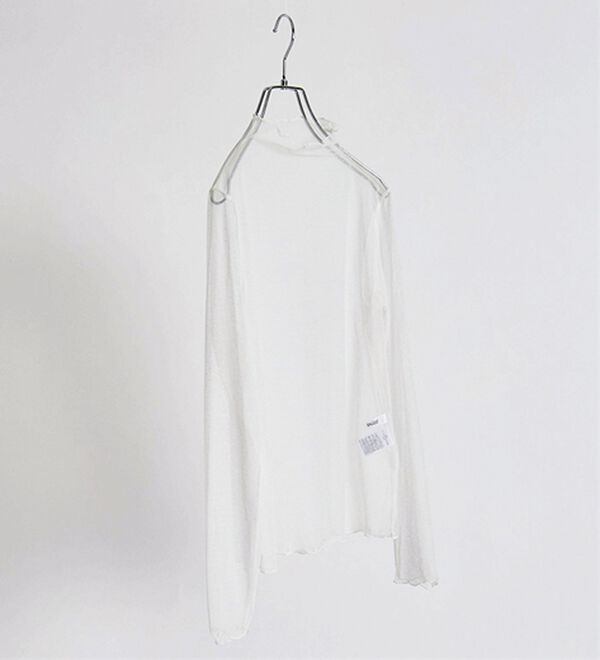 BELLUNA（ベルーナ）の「【低身長さん向け】ドット柄チュールインナー（カットソー）」｜詳細画像