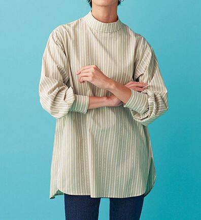 BELLUNA（ベルーナ）の「＜ＳＯＬＯＴＥＸ（Ｒ）＞ストレッチハイネックブラウス（ブラウス）」