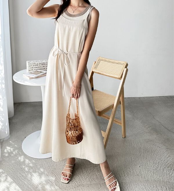 GeeRA（ジーラ）の「リネンライクロングキャミワンピース（その他ワンピース）」｜詳細画像