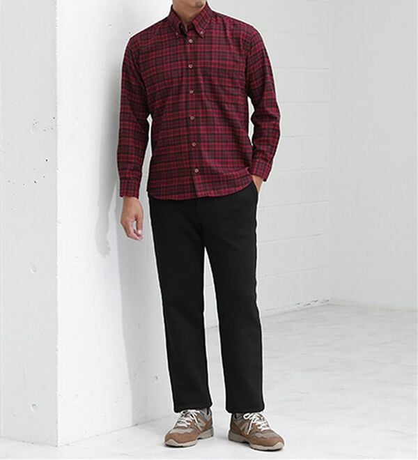 「＜バイロフト（Ｒ）＞カシミヤタッチネルシャツ（メンズシャツ）」｜詳細画像