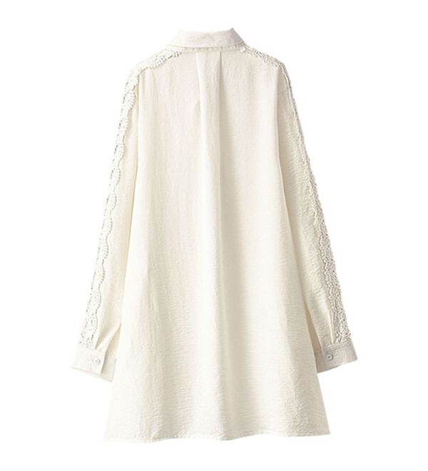 BELLUNA（ベルーナ）の「流れる花レースシャツチュニック（チュニック）」｜詳細画像