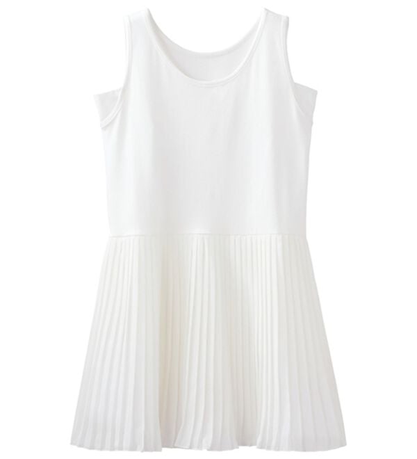 LAVIENNE（ラヴィエンヌ）の「裾魅せプリーツタンクトップ（肌着・インナーウェア）」｜オフホワイト