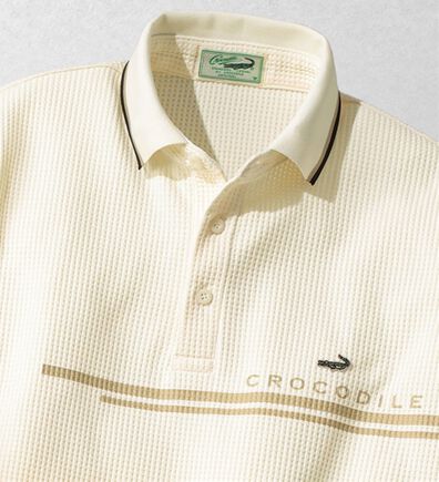 「＜クロコダイル＞さらっと快適ワッフルポロシャツ（メンズポロシャツ）」