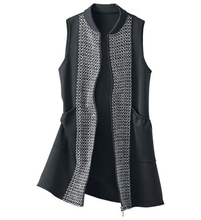 BELLUNA（ベルーナ）の「ツイード調切替デザインベスト（ベスト）」