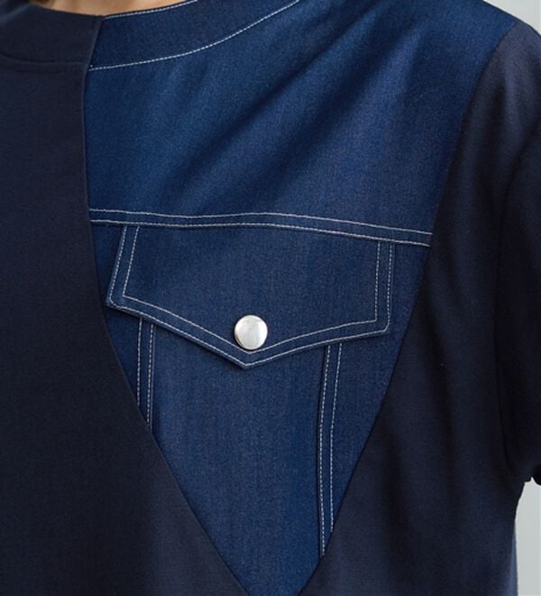 BELLUNA（ベルーナ）の「デニム切替デザインチュニック（チュニック）」｜詳細画像