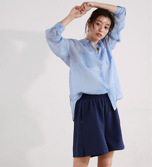 Pierrot（ピエロ）の「【速乾機能付】フレアショートパンツラッシュガード（その他パンツ）」｜詳細画像