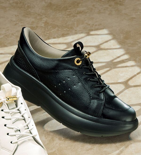 ルフラン（ルフラン）の「＜トップフィット＞サッと履ける防水厚底スニーカー（スニーカー）」｜ブラック