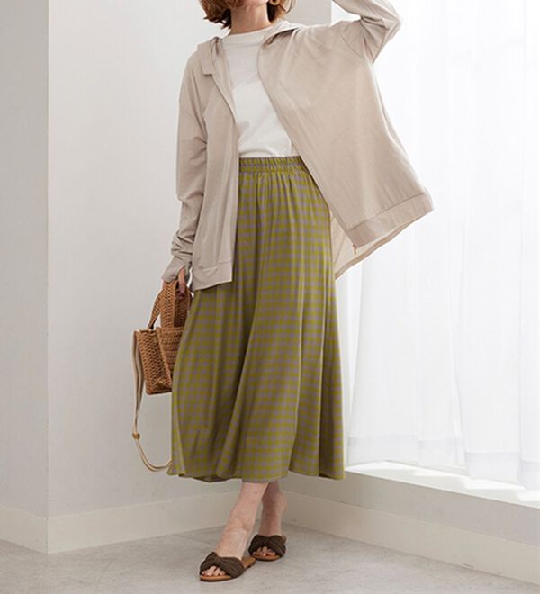 BELLUNA（ベルーナ）の「【接触冷感】絶対に焼けたくない！後プリーツＵＶパーカー（パーカー）」｜詳細画像