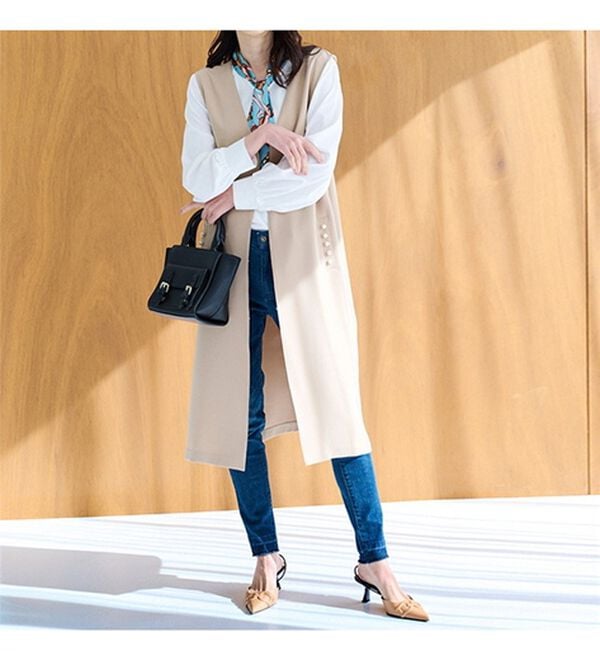 RANAN（ラナン）の「スカーフ付キレイ見えカットソーブラウス（ブラウス）」｜詳細画像