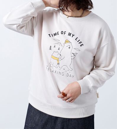 BELLUNA（ベルーナ）の「＜ｓｏｒａｆｕｋｕ＞ロゴデザインプルオーバー（カットソー）」