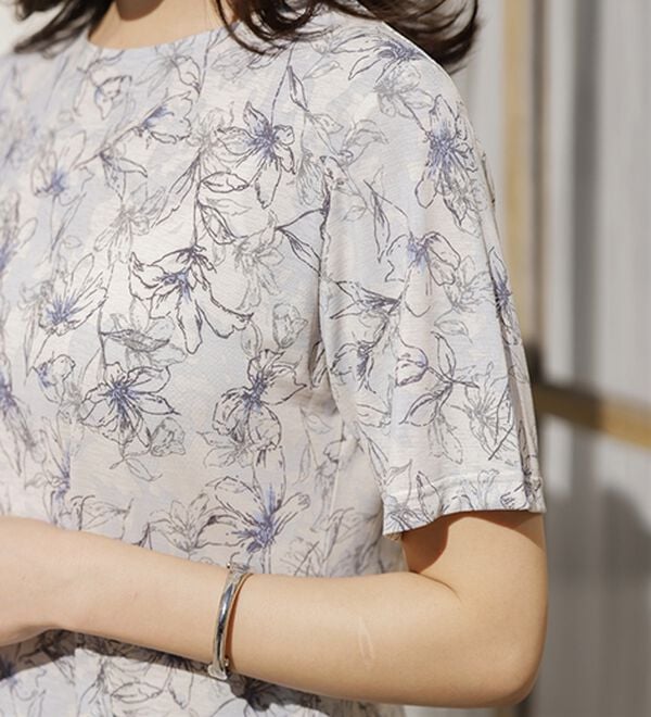 BELLUNA（ベルーナ）の「【接触冷感】フレアーシルエットプリントチュニック（チュニック）」｜詳細画像