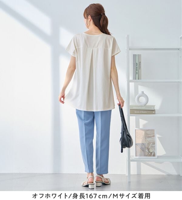 alotta（アロッタ）の「【接触冷感】細見え叶う！ＡラインフレアチュニックＴシャツ（チュニック）」｜詳細画像