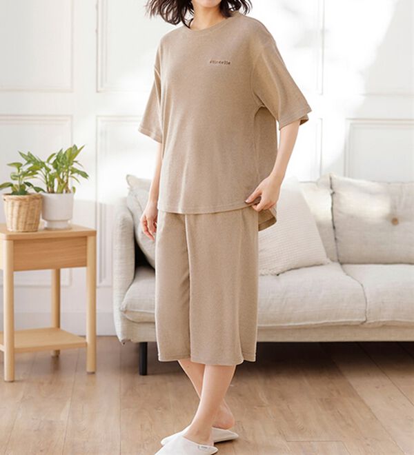LAVIENNE（ラヴィエンヌ）の「【着るタオル】サラッと気持ちいい！ひんやりクールパイルパジャマ（パジャマ・ルームウェア）」｜詳細画像