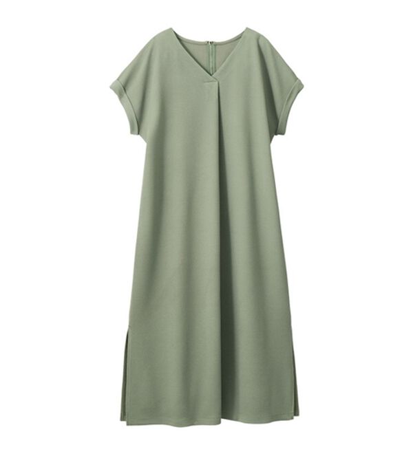 GeeRA（ジーラ）の「ひんやり快適！ジャカードスキッパーワンピ（カットソーワンピース）」｜詳細画像