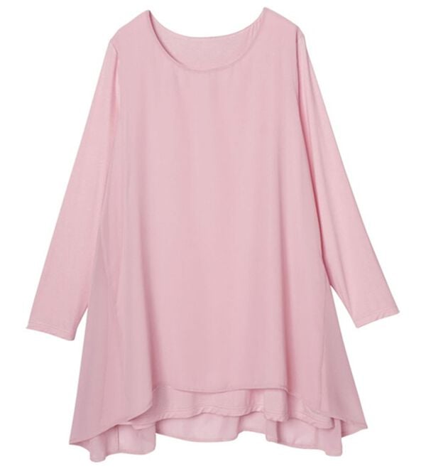 RANAN（ラナン）の「異素材切替フレアーチュニック（チュニック）」｜詳細画像