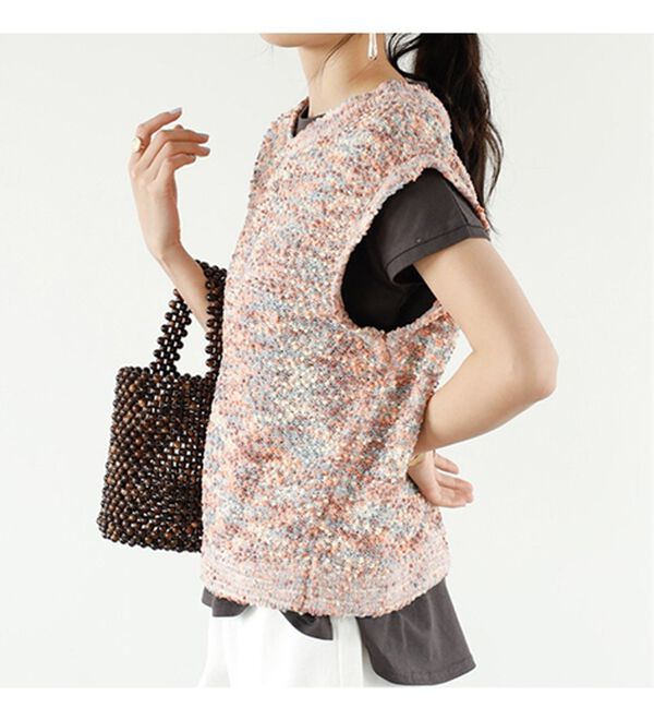 GeeRA（ジーラ）の「前後２ＷＡＹファンシーニットトップス（ニット・セーター）」｜詳細画像