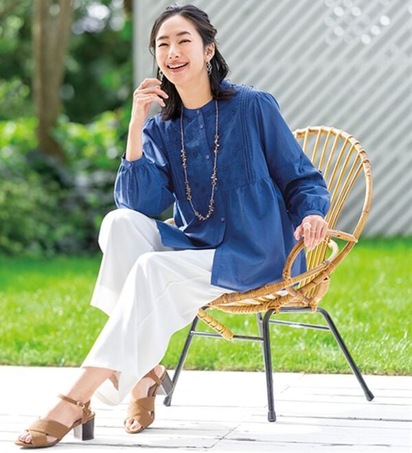 ルフラン（ルフラン）の「【２色組】２デザインのたっぷり刺しゅうブラウス（ブラウス）」｜詳細画像