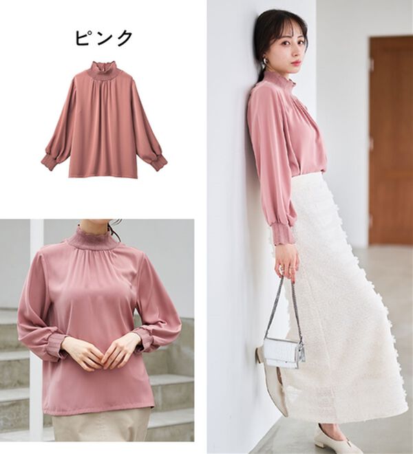 RANAN（ラナン）の「スカラップリブニット使いブラウス（ブラウス）」｜詳細画像