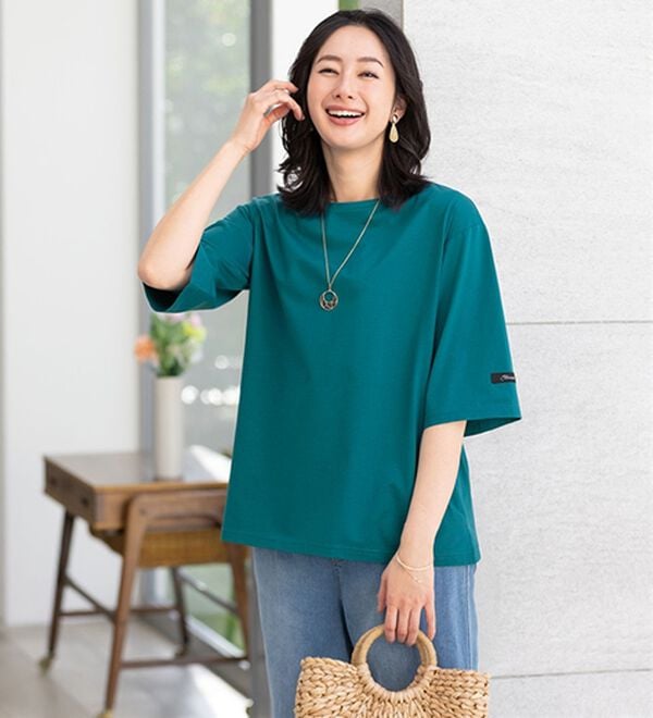 ルフラン（ルフラン）の「【５色組】＜さらりコットン＞ゆったりＴシャツ（Tシャツ）」｜詳細画像