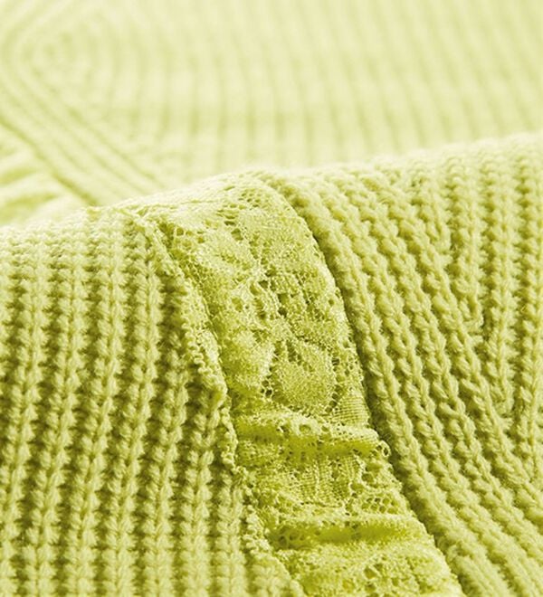 BELLUNA（ベルーナ）の「レース使いあぜ編ニットプルオーバー（ニット・セーター）」｜詳細画像