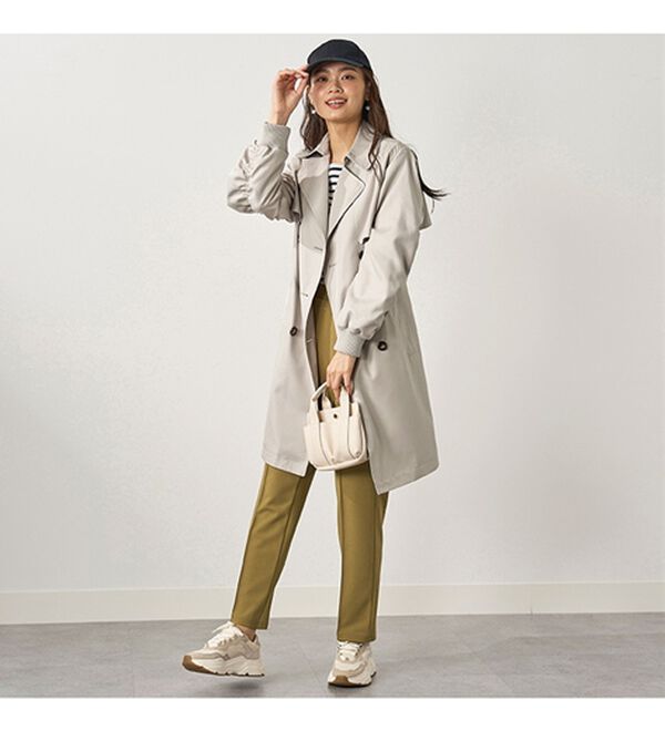 BELLUNA（ベルーナ）の「花粉対策！袖リブ使いトレンチコート（ロングコート）」｜詳細画像