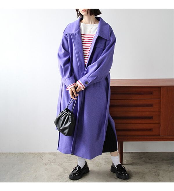 GeeRA（ジーラ）の「ポケットデザインステンカラーコート（ロングコート）」｜詳細画像