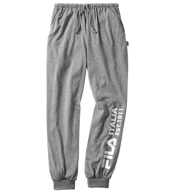 「＜フィラ＞爽やか綿混ジョガーパンツ（メンズルームウェア）」｜チャコール